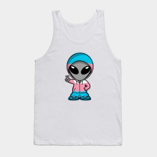 Space Alien Trans Pride Colors Tank Top